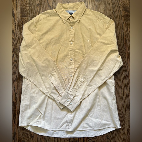 Men's Camel Button-Down Shirt XL Old Money English Tailored Look - Picture 1 of 3